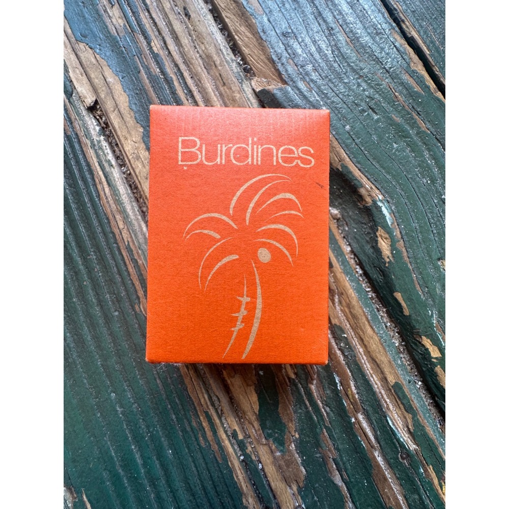 Vtg Burdines Travel Sewing Kit Orange Palm Tree Logo Florida Department Store